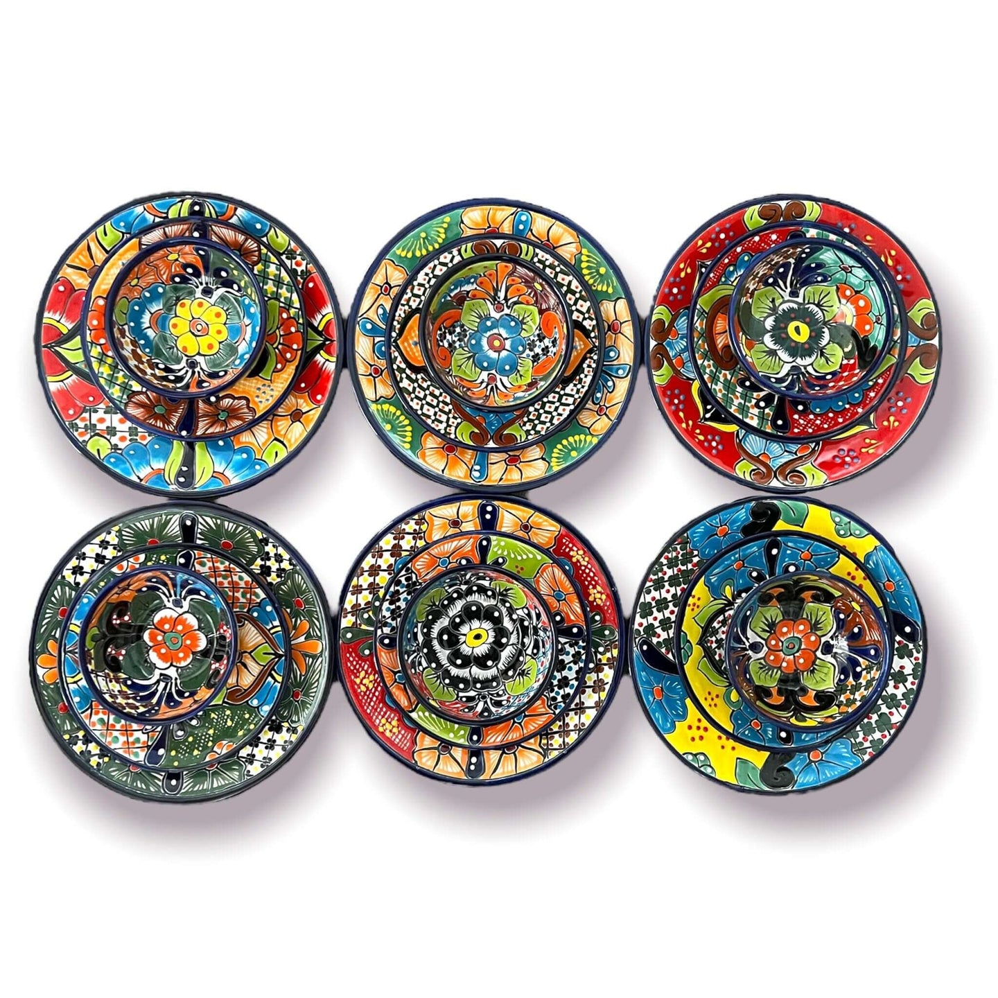 20-Piece Talavera Dinnerware Set | Floral Handcrafted